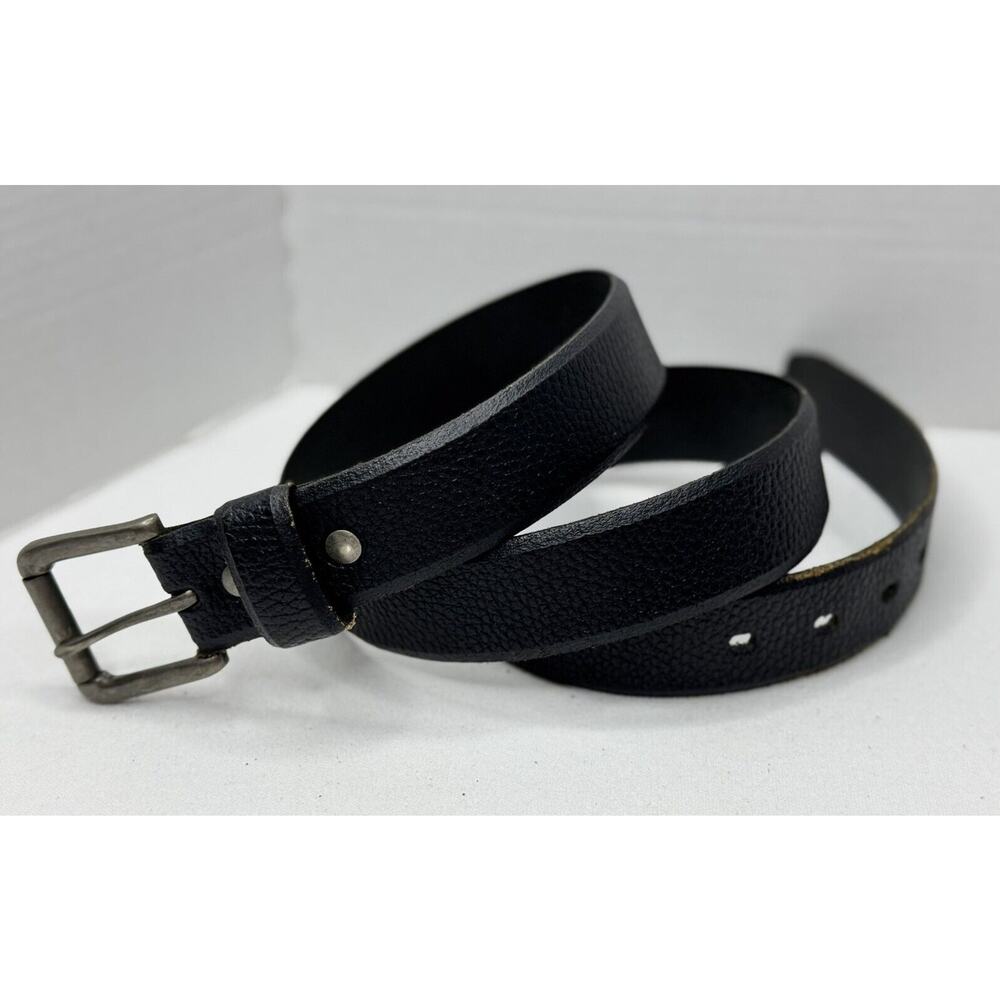 WRANGLER Men's Black Pebbled Leather Dress Casual Belt Size 38